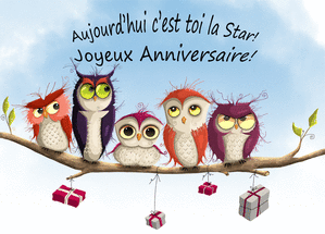 Carte anniversaire Anniversaire de la star